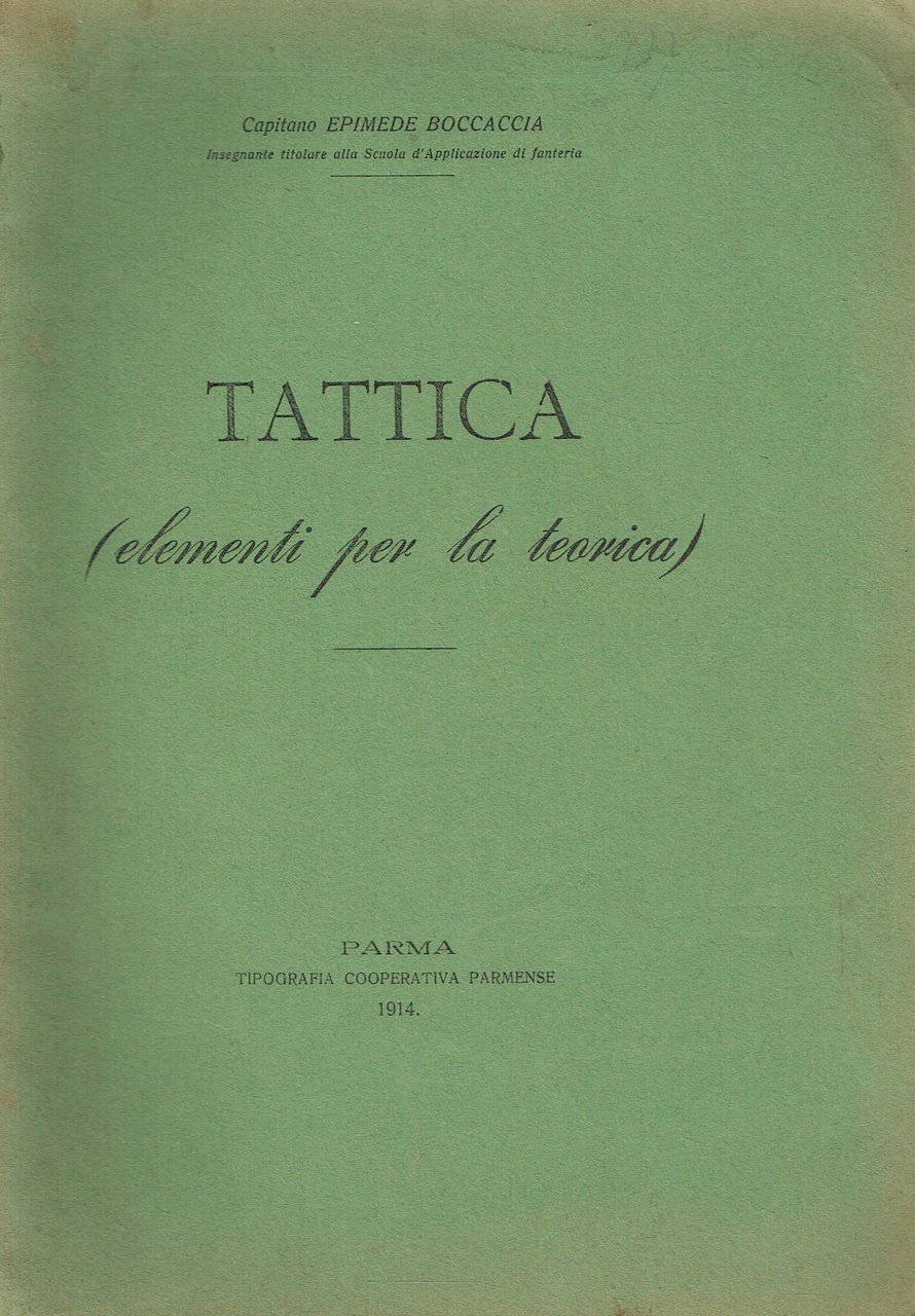 Tattica : Elementi per la teorica