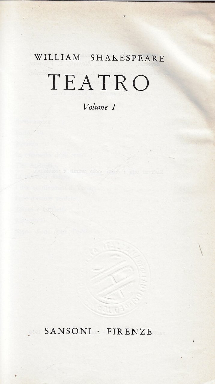 Teatro (tre volumi)