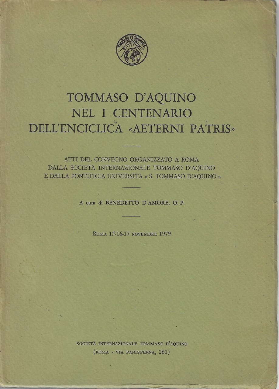 Tommaso d'Aquino nel I centenario dell'enciclica 'Aeterni Patris'