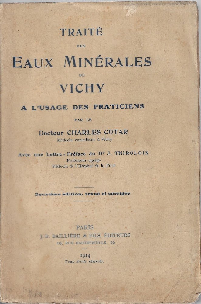 Traité des eaux minerales de Vichy à l'usage des praticiens