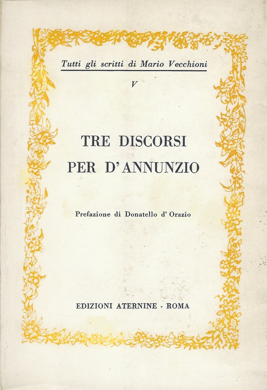 Tre discorsi per d'Annunzio