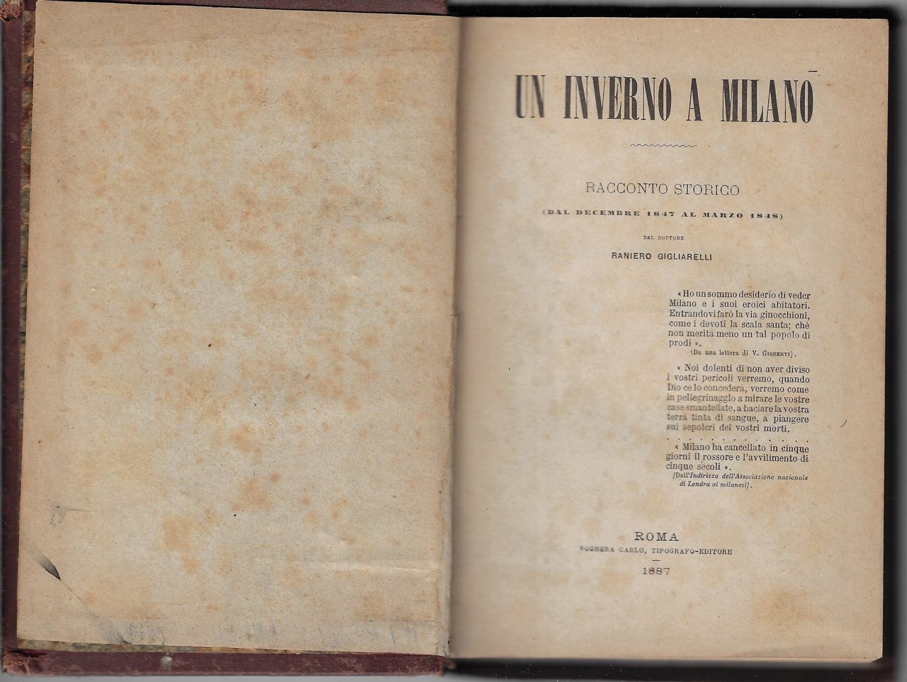 Un inverno a Milano : racconto storico (dal dicembre 1847 …