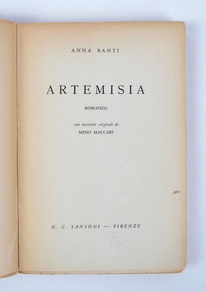Artemisia. Romanzo. Con incisioni originali di Mino Maccari