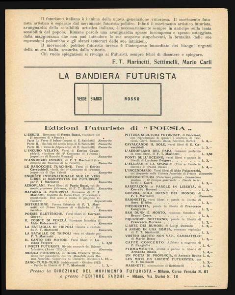 Che cos’è il futurismo. Nozioni elementari [SECONDA TIRATURA]