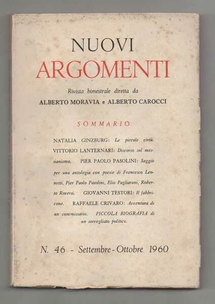 Saggio per una antologia. Con poesie di Francesco Leonetti, Pier …