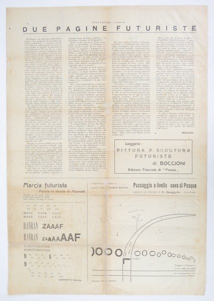 Manifesto futurista ai pittori meridionali [al verso: Marcia futurista; Passaggio …