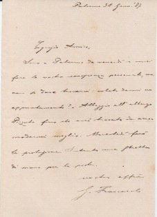 Lettera autografa firmata inviata ad un amico.