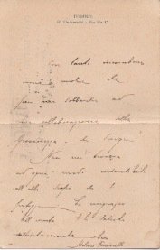 Cartolina postale viaggiata autografa firmata inviata al Prof. Georg Mehlis, …