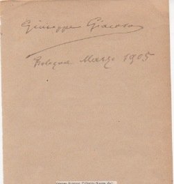 Firma autografa e data su biglietto.