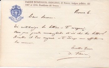 Biglietto autografo firmato