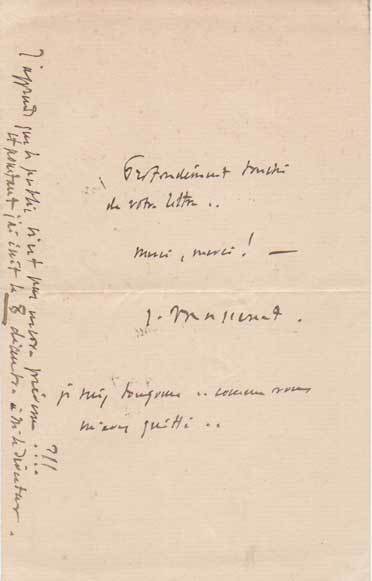 Breve lettera autografa firmata