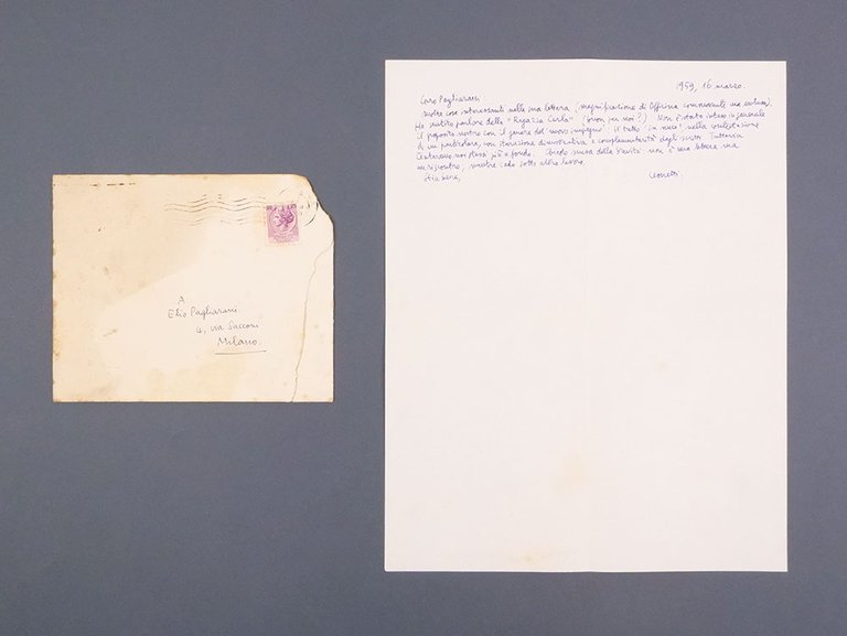 2 lettere autografe inviate da Francesco Leonetti a Elio Pagliarani | Immagine Gallery 2