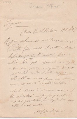 2 lettere con firma autografa. Una datata 24 febbraio 1819 …