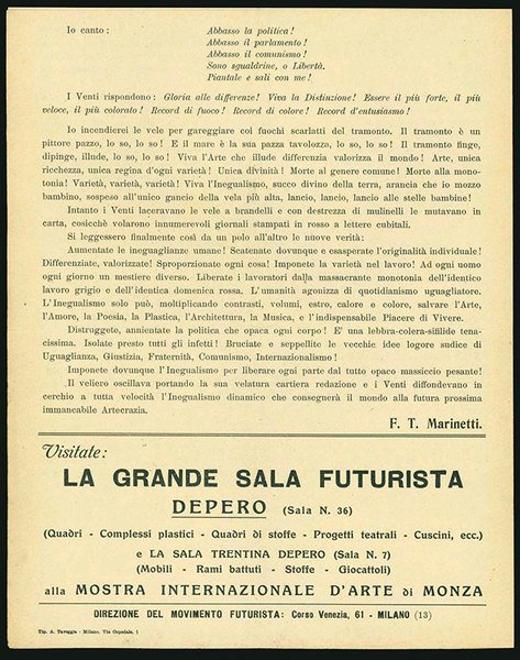 Il futurismo. Rivista sintetica illustrata mensile. N. 6: L’Impero italiano. …