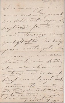 Lettera autografa firmata inviata all’amica Olga.