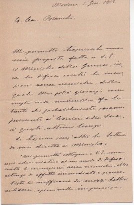 Lettera autografa firmata inviata ad Augusto Guido Bianchi al Corriere …