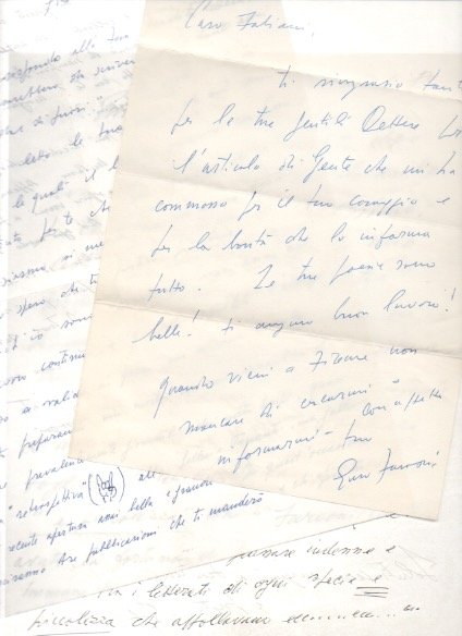 3 lettere autografe firmate inviate al poeta e giornalista Enzo …