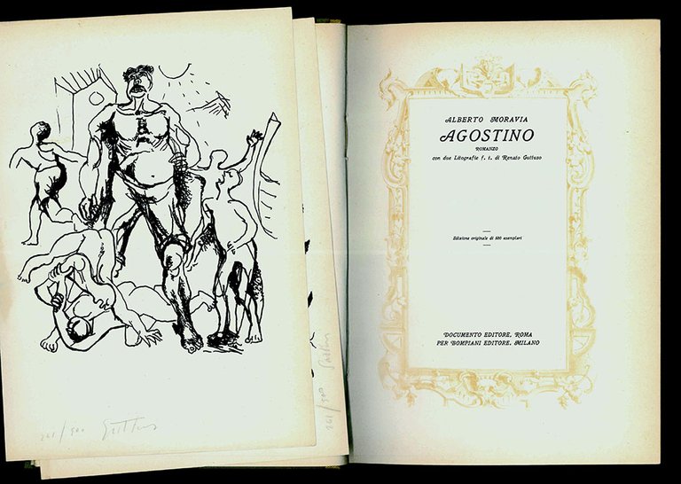 Agostino: romanzo, con due litografie fuori testo di Renato Guttuso …