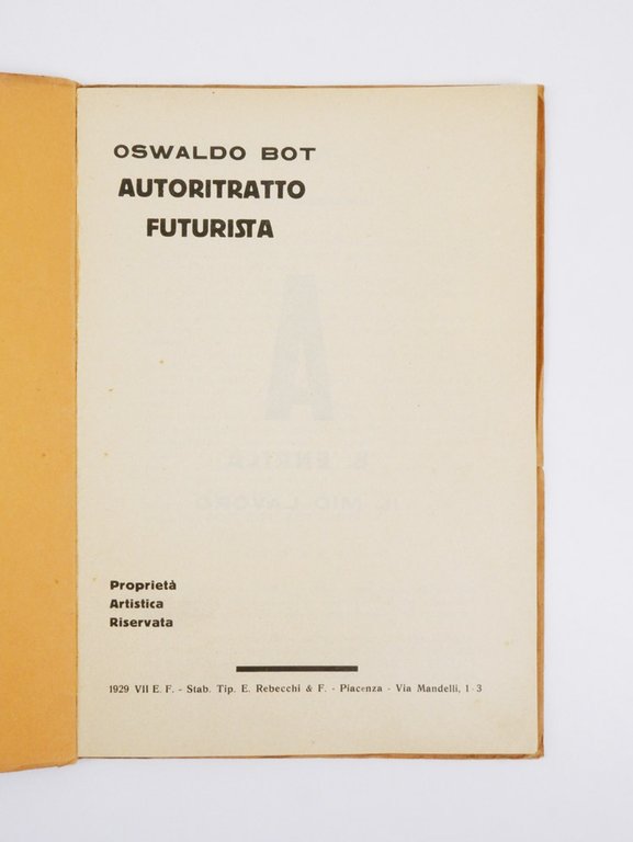 Autoritratto futurista [in copertina: Auto-ritratto futurista. 50 illustrazioni]