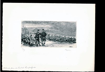 Autour de Compiègne en Août 1914. Série de 7 eaux-fortes …
