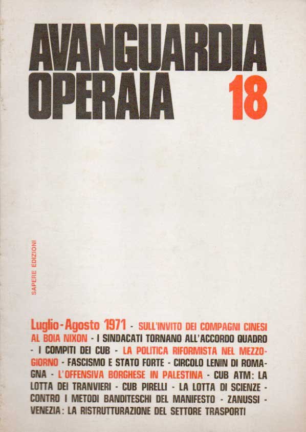 Avanguardia operaia. Giornale di agitazione comunista