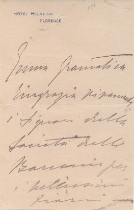 Breve lettere di ringraziamento.