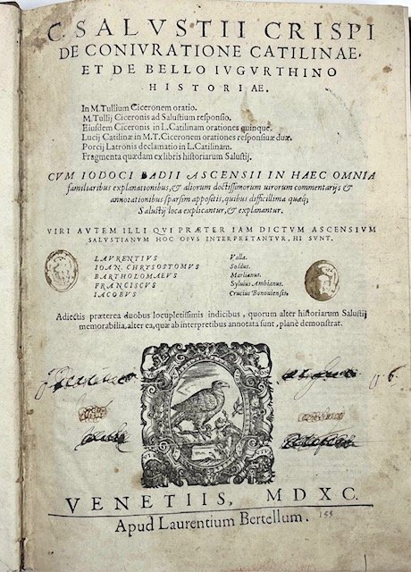 C. Salustii Crispi De coniuratione Catilinae, et De bello Iugurthino … | Immagine principale