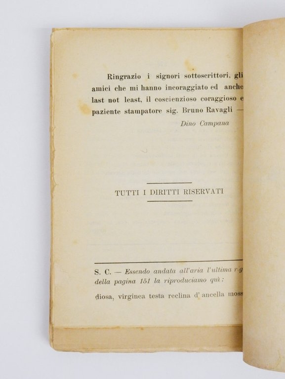 Canti orfici (Die Tragödie des letzen Germanen in Italien) [CON …