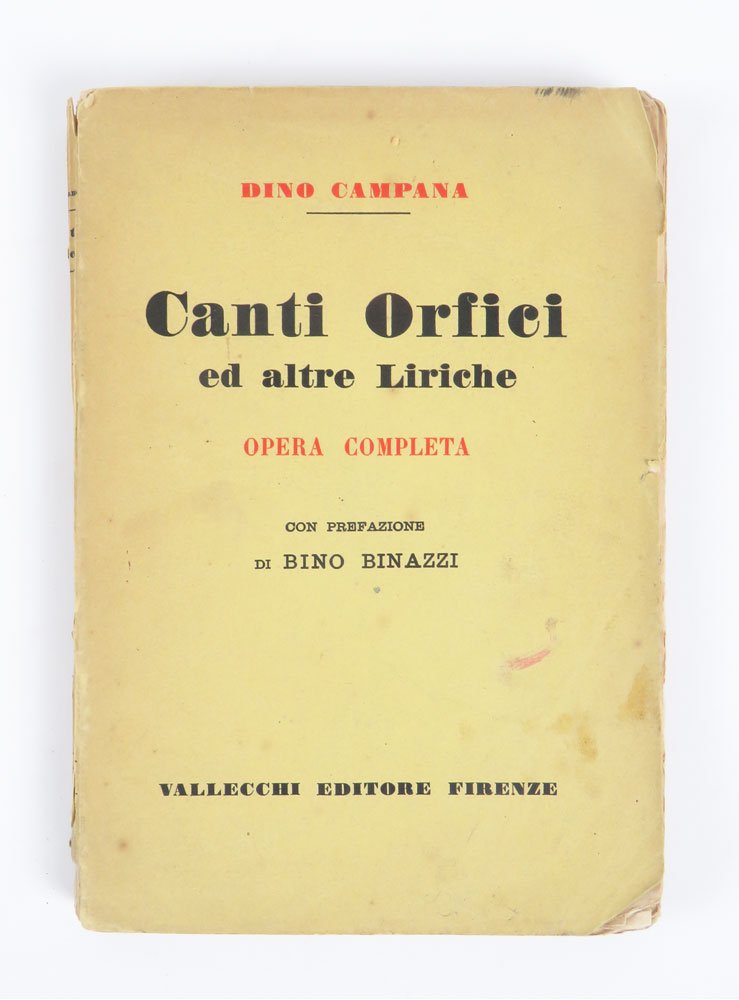Canti orfici ed altre liriche. Opera completa con prefazione di …