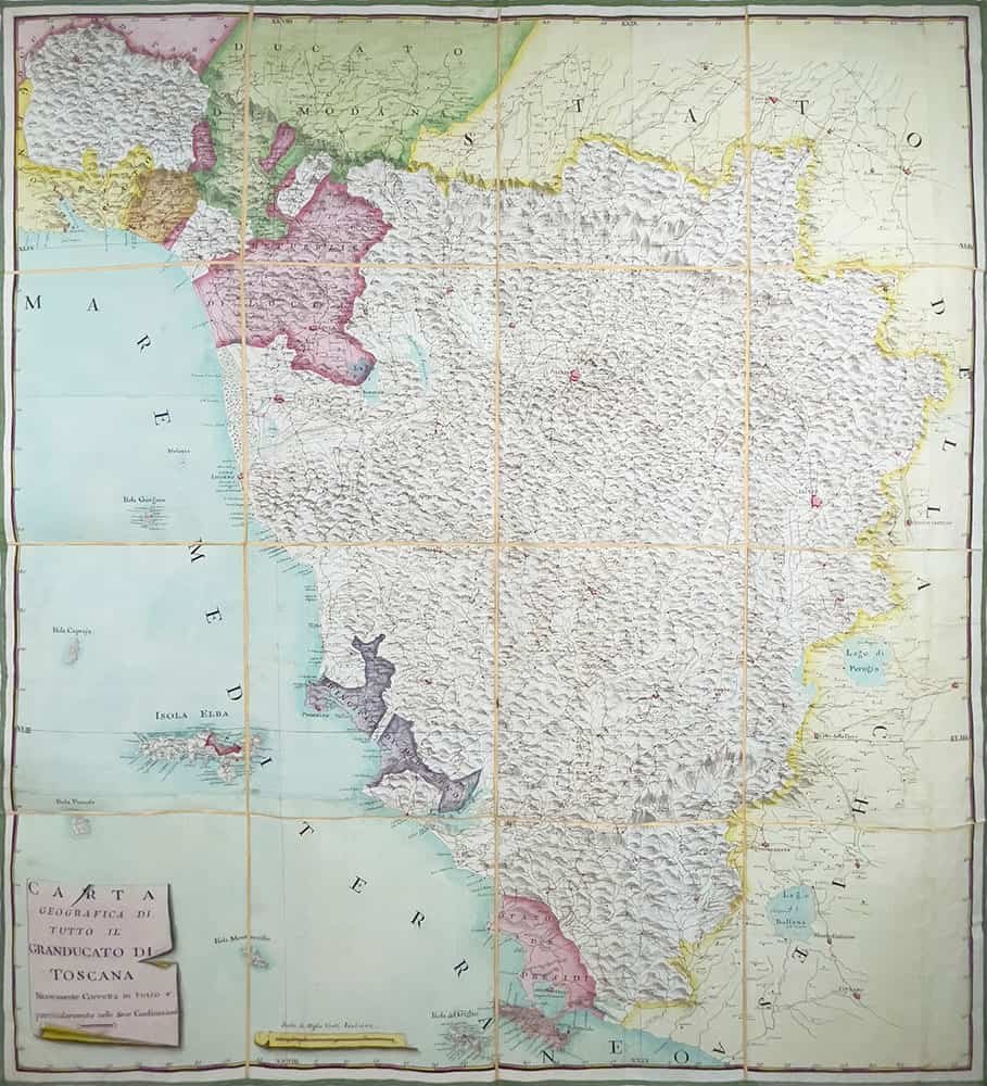 Carta Geografica di tutto il Granducato di Toscana. Nuovamente corretta …