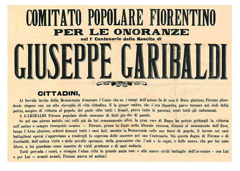 Comitato Popolare Fiorentino per le Onoranze nel I° Centenario della …