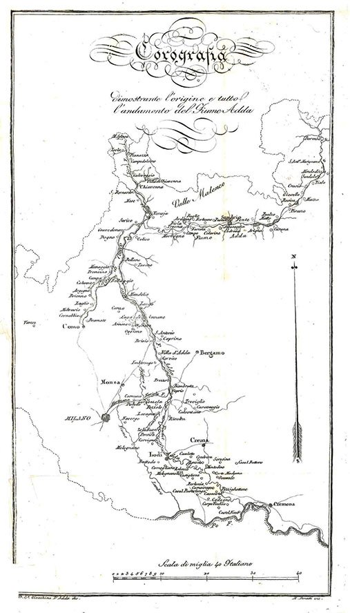 Corografia dimostrante l’origine e tutto l’andamento del fiume Adda