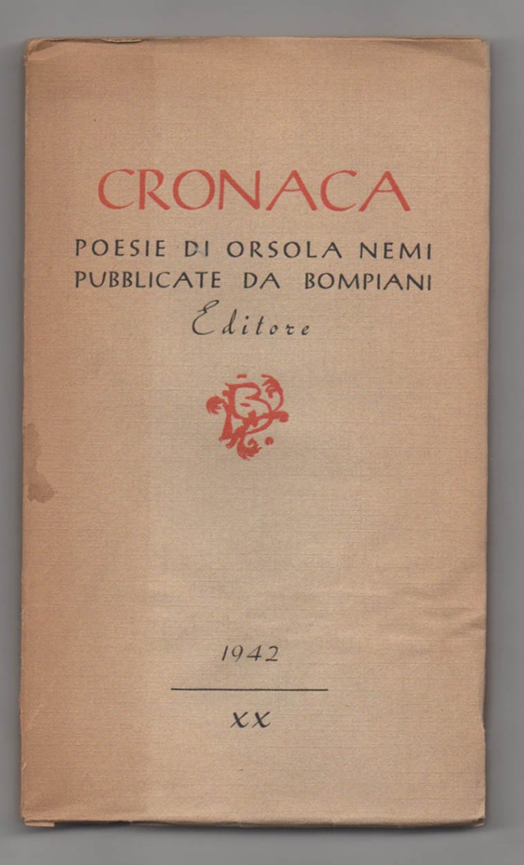 Cronaca. Poesie di Orsola Nemi