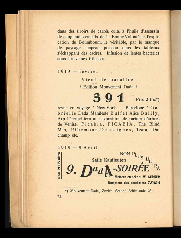 Dada Almanach. Im Auftrag des Zentralamts der deutschen Dada-Bewegung. Herausgegeben …