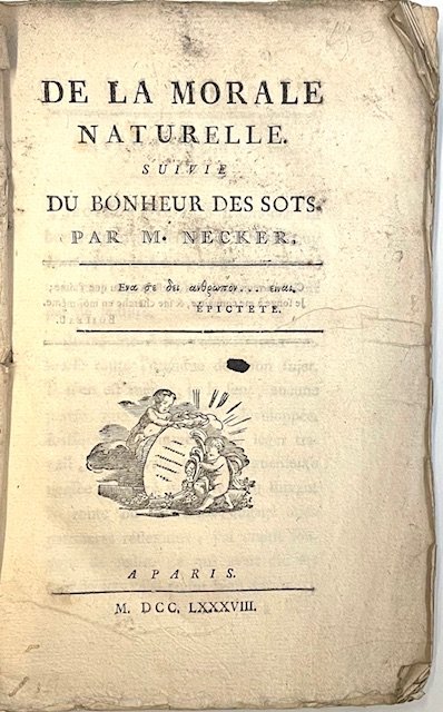 De la Morale naturelle. Suivie du bonheur des sots par … | Immagine principale