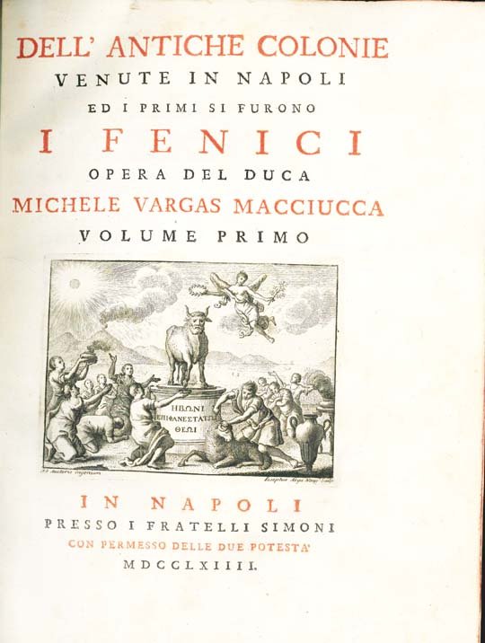 Dell’Antiche Colonie venute in Napoli ed i primi furono i …