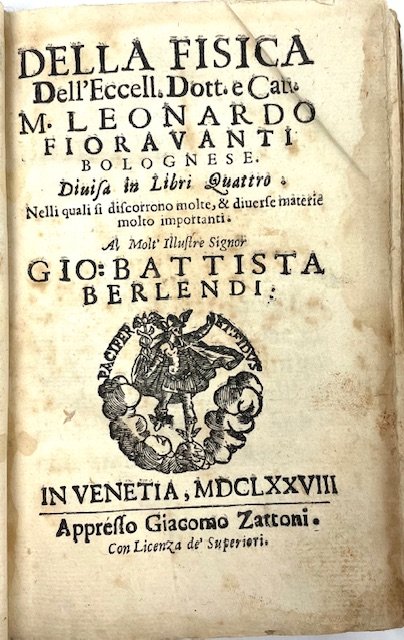 Della Fisica [.]. Divisa in Libri Quattro | Immagine principale