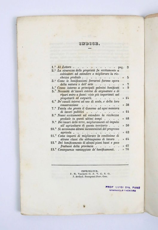 Delle bonificazioni ferraresi e dei lavori a conservazione della loro …