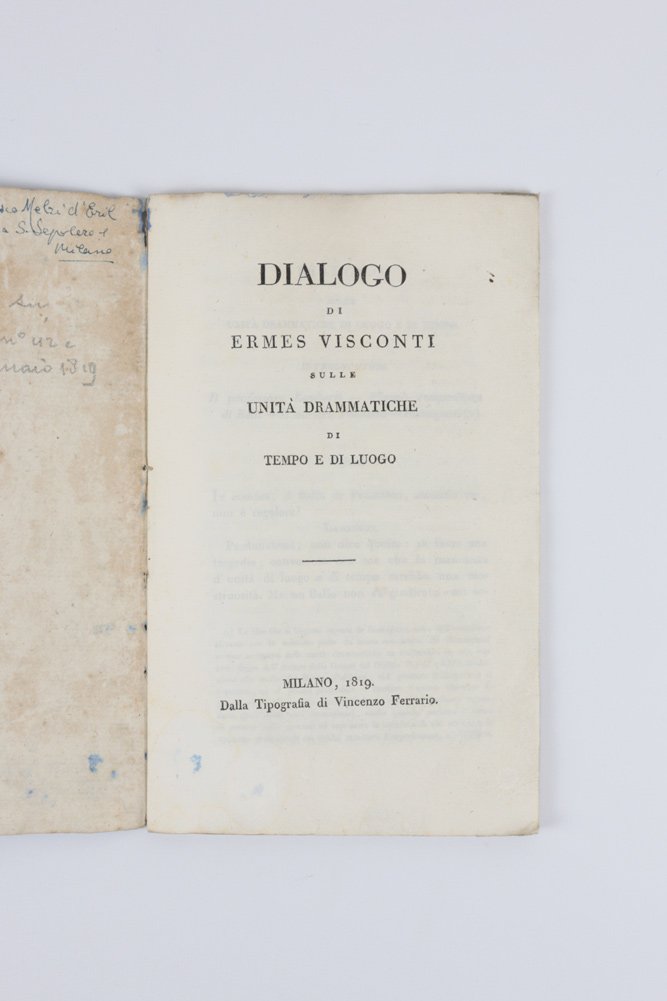 Dialogo di Ermes Visconti sulle unità drammatiche di tempo e …