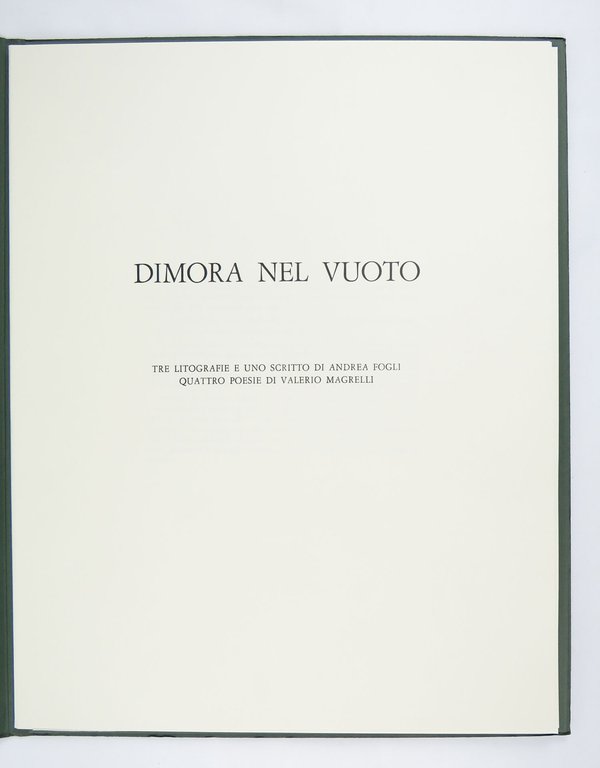 Dimora nel vuoto. Tre litografie e uno scritto di Andrea …