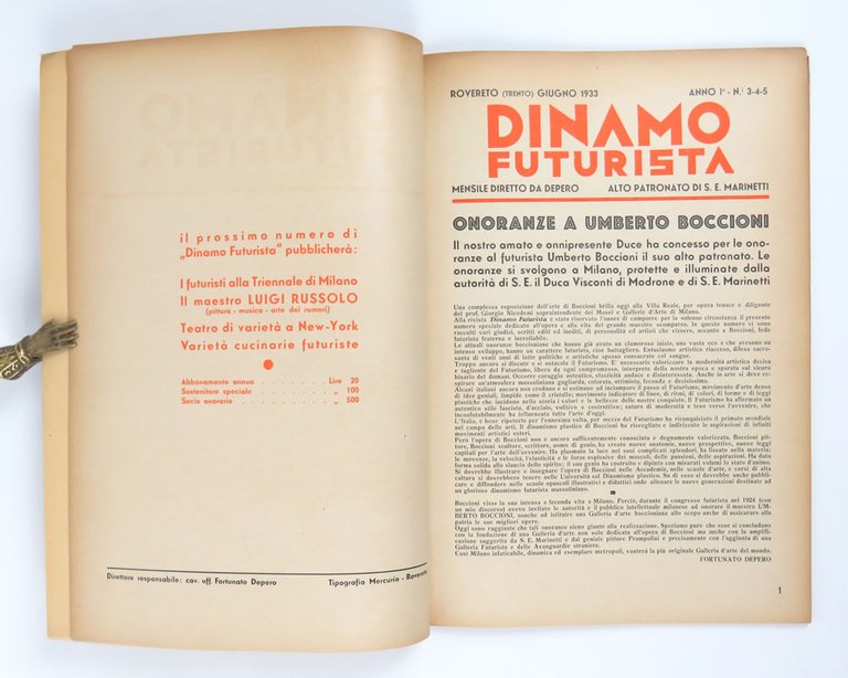 Dinamo futurista. Anno I° - N. 3-4-5 [Numero speciale . …