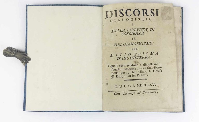 Discorsi dialogistici. I. Della libbertà [libertà] di coscienza. II. Del …