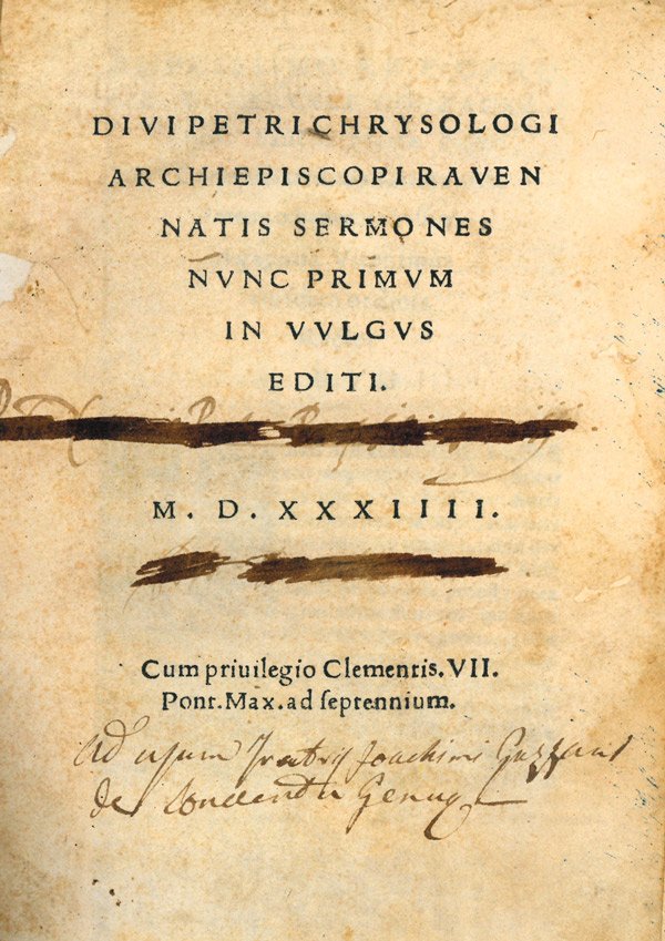 Divi Petri Chrysologi, archiepiscopi ravennatis, sermones nunc primum in vulgus …