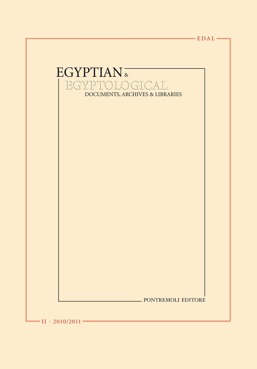 EDAL: Egyptian & Egyptological Documents Archives Libraries - N. 2