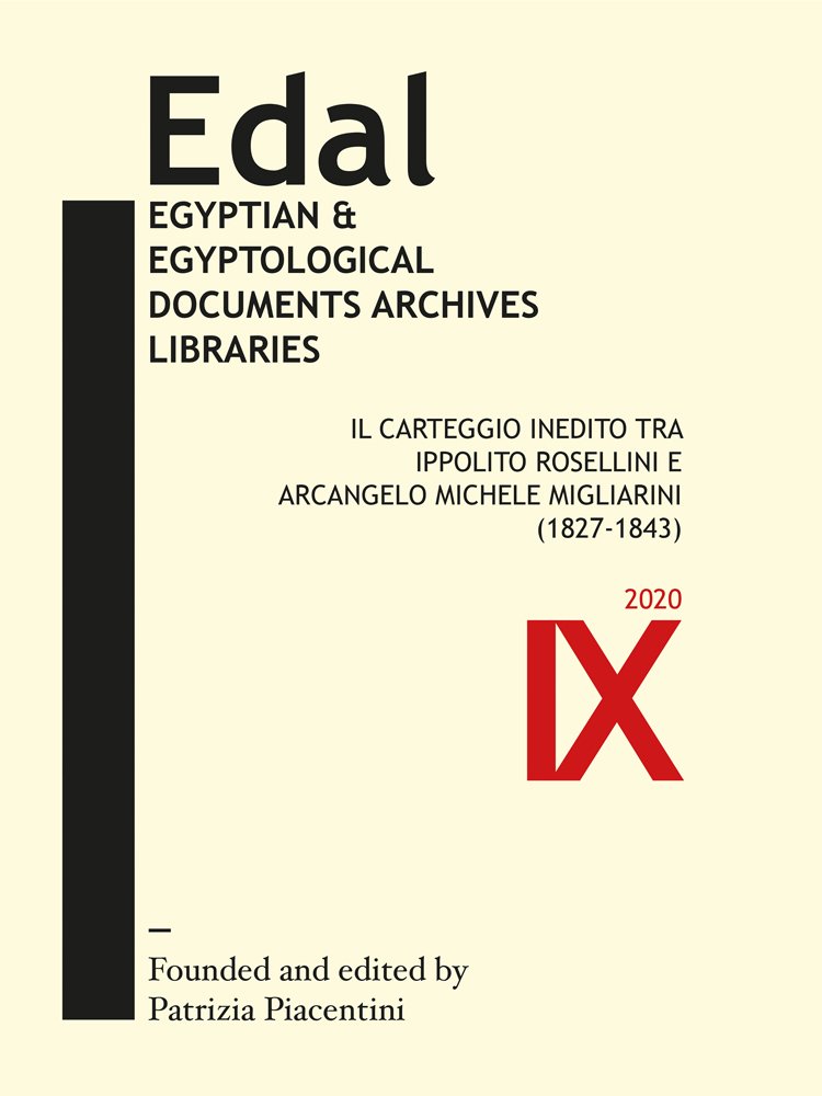 EDAL: Egyptian & Egyptological Documents Archives Libraries - N. 9