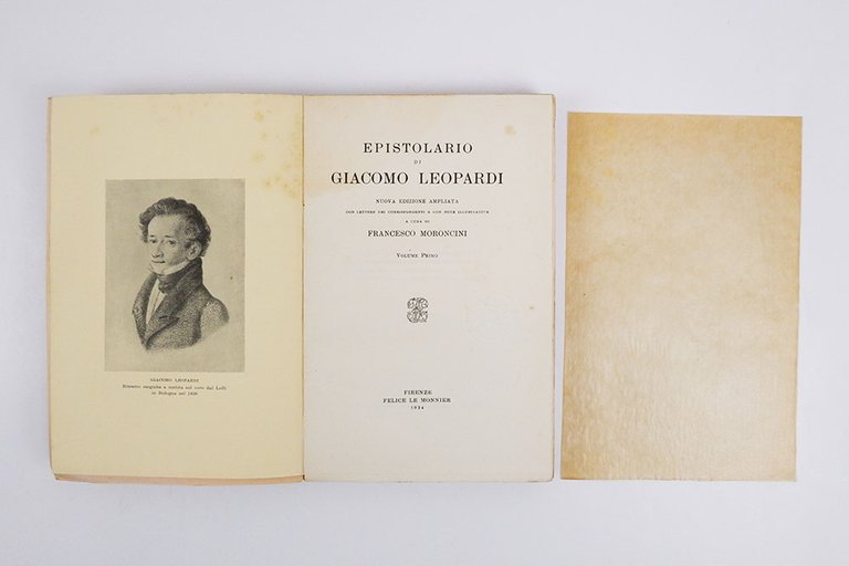 Epistolario di Giacomo Leopardi. Nuova edizione ampliata con lettere dei …