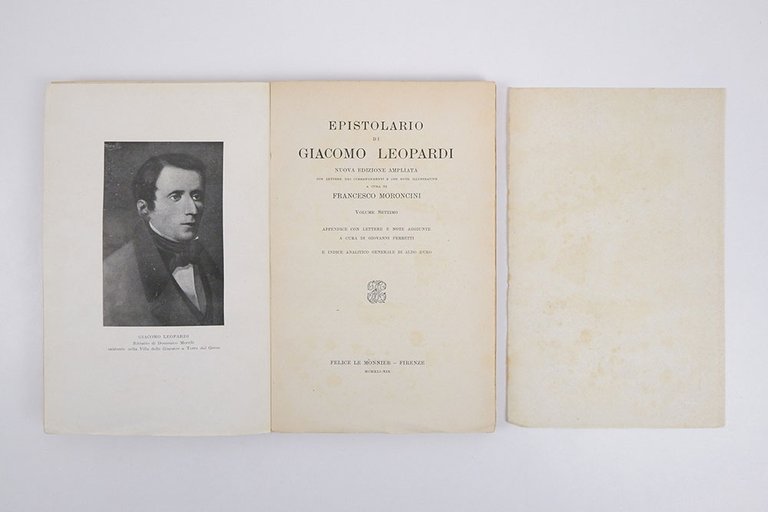 Epistolario di Giacomo Leopardi. Nuova edizione ampliata con lettere dei …