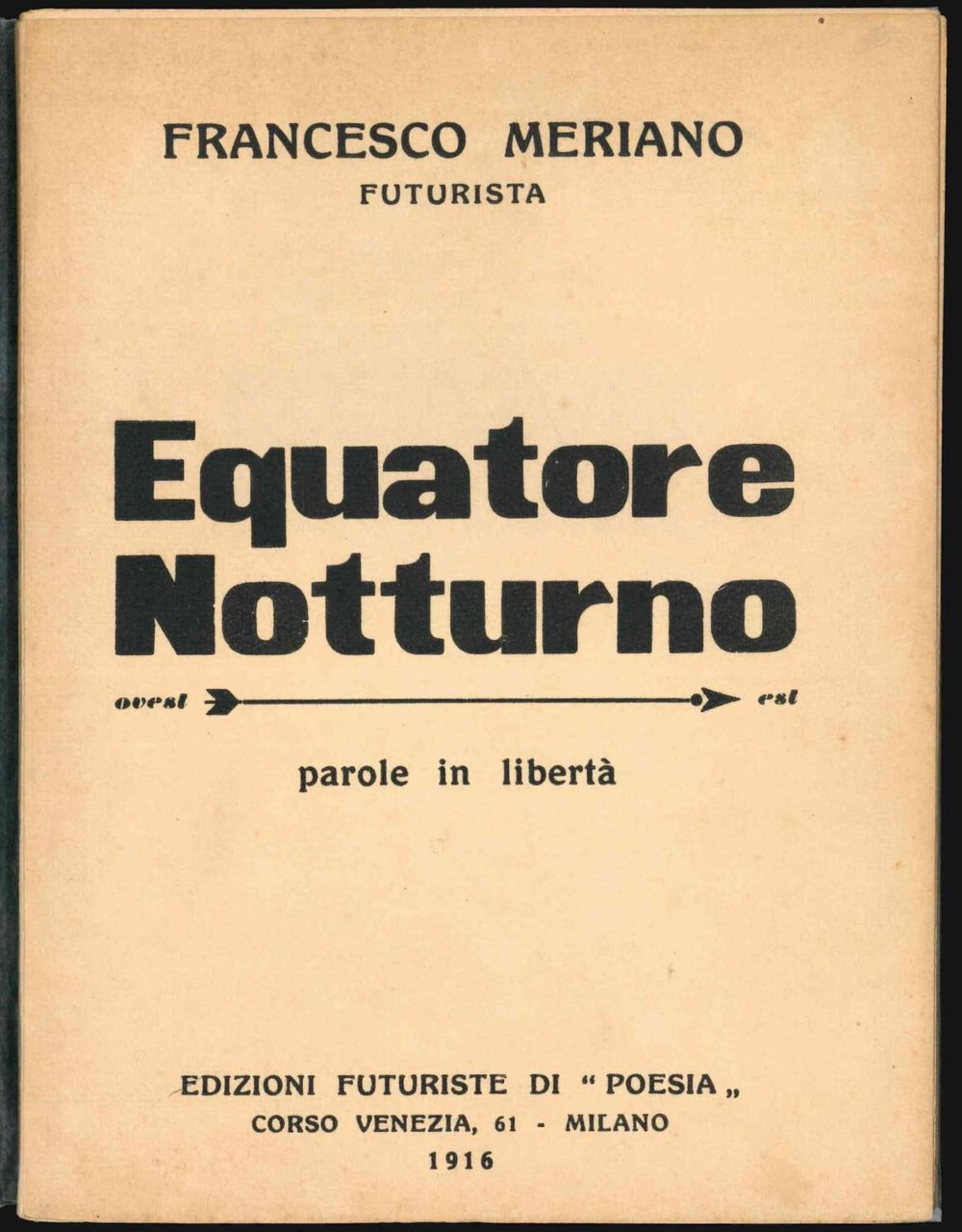 Equatore notturno. Parole in libertà | Immagine principale