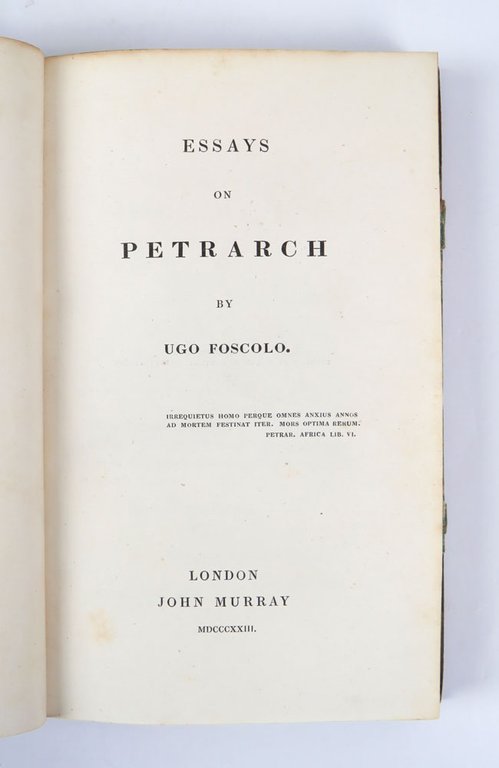 Essays on Petrarch