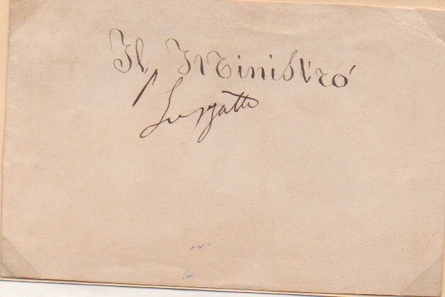 Firma autografa su biglietto.